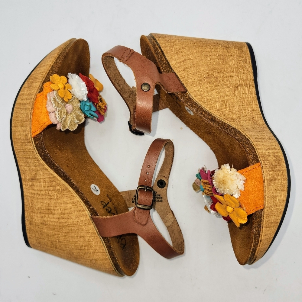 Floral Multi-Color Wedge Sandals - Women - Picture 15 of 16